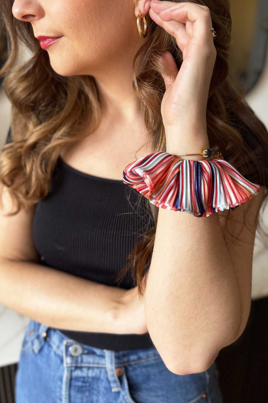 Chouchou Plissé Multicolore