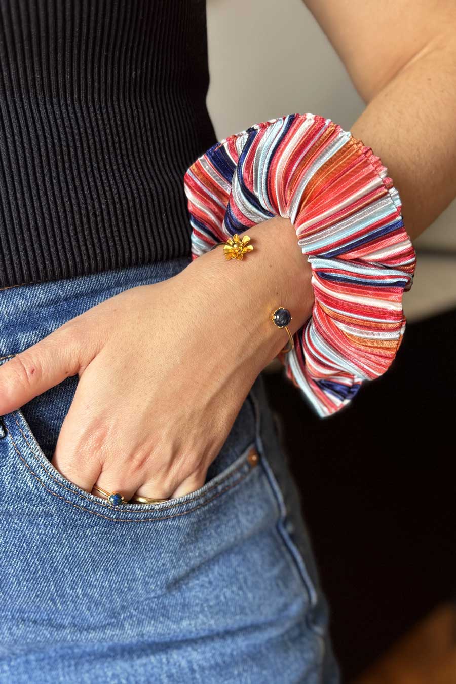 Chouchou Plissé Multicolore