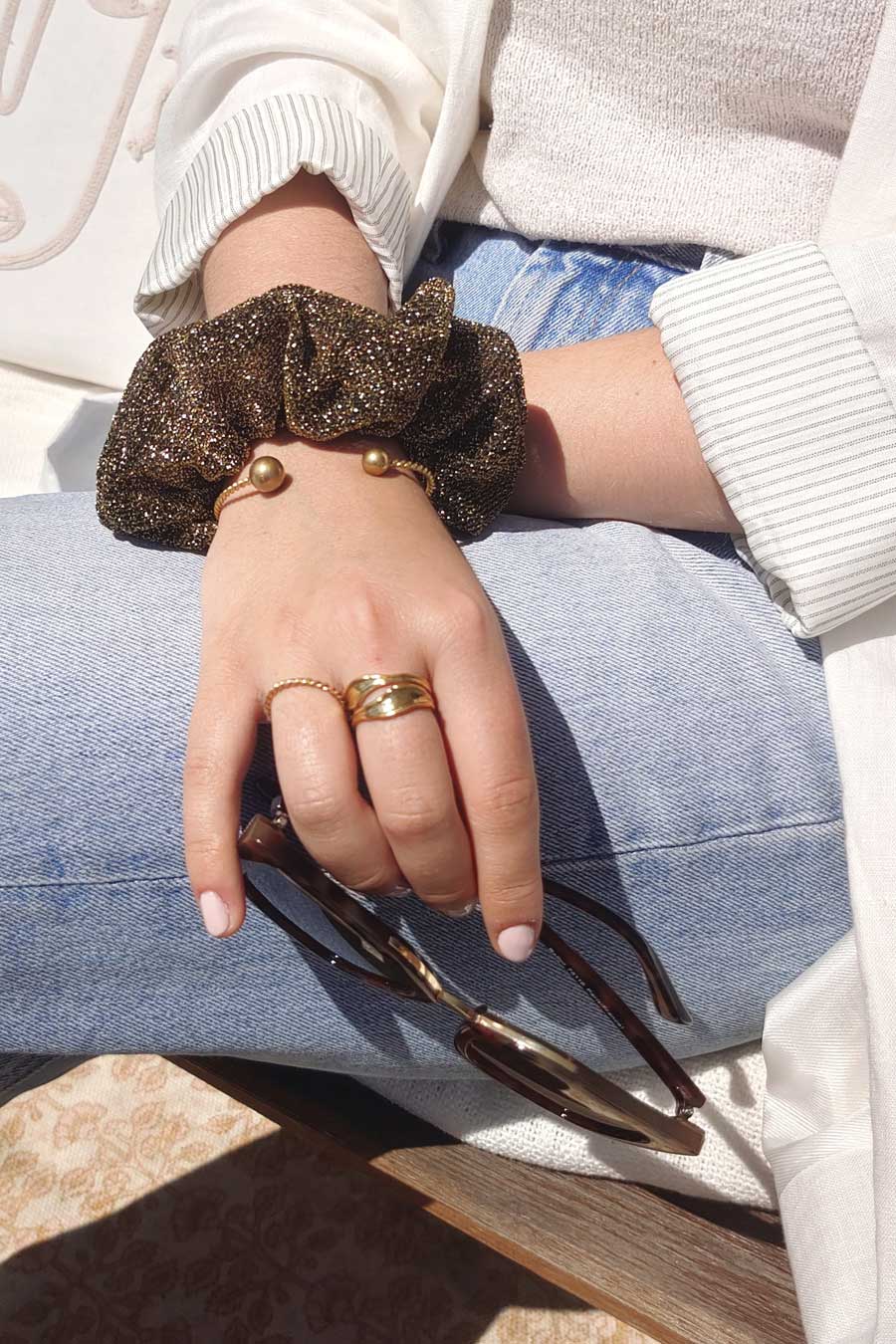 Chouchou Pailleté Doré