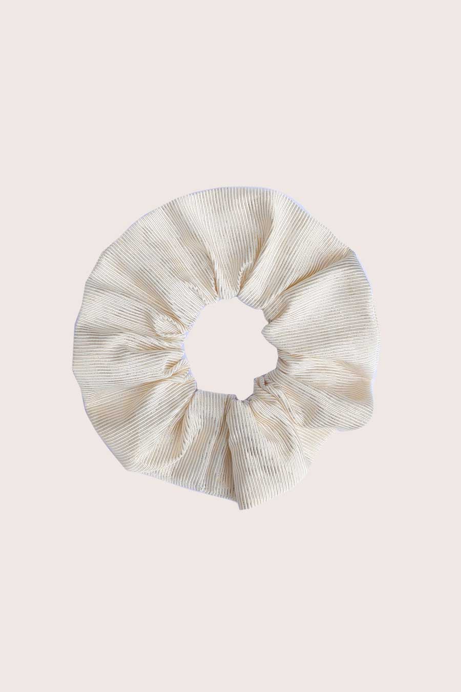 Chouchou Rayé Blanc Or