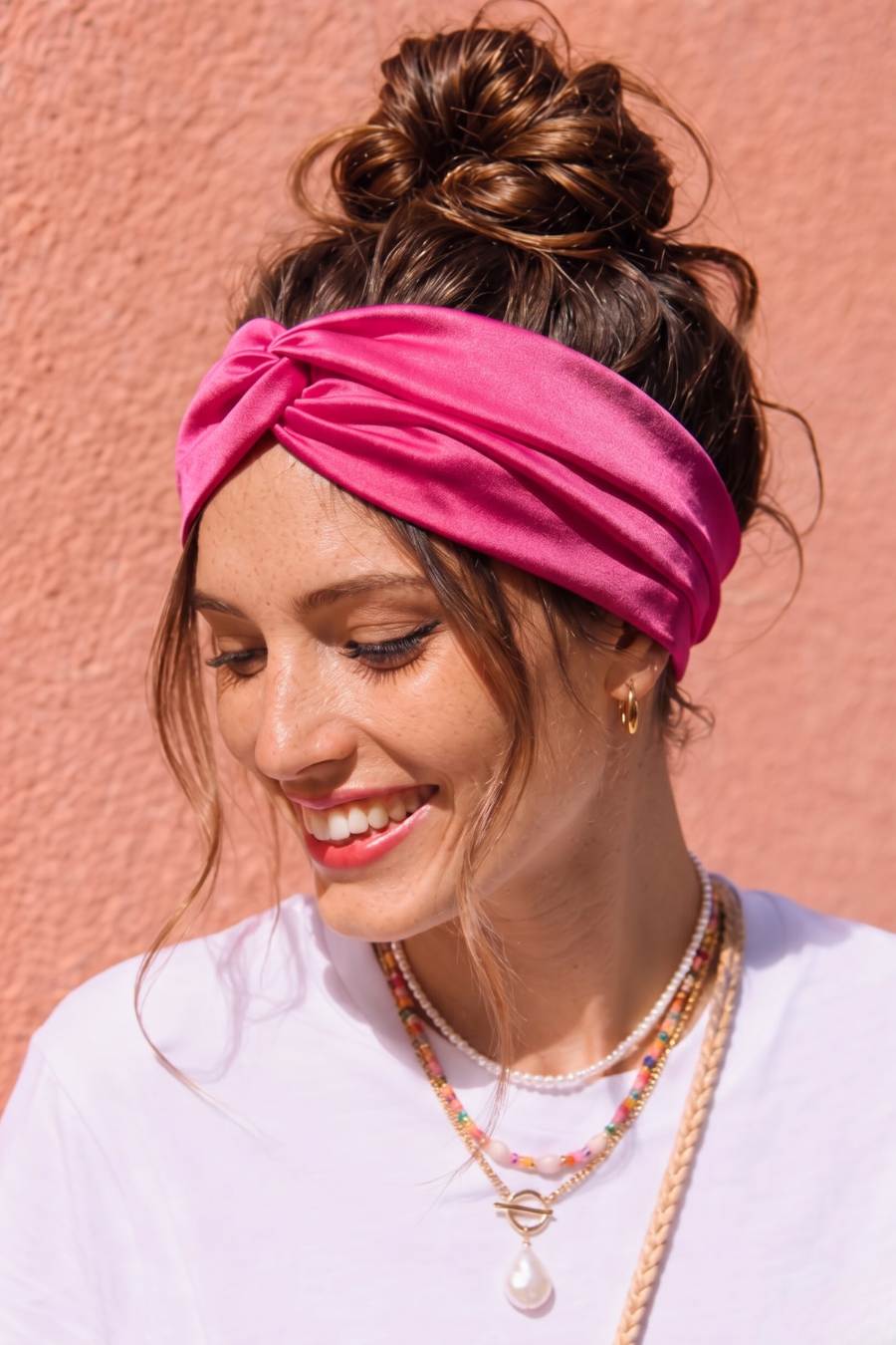 Headband uni rose Hibiscus