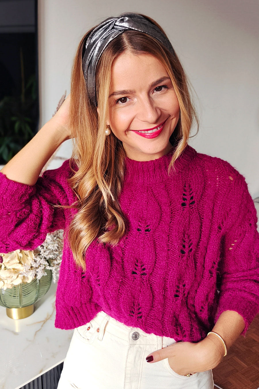 Headband Irisé Argent