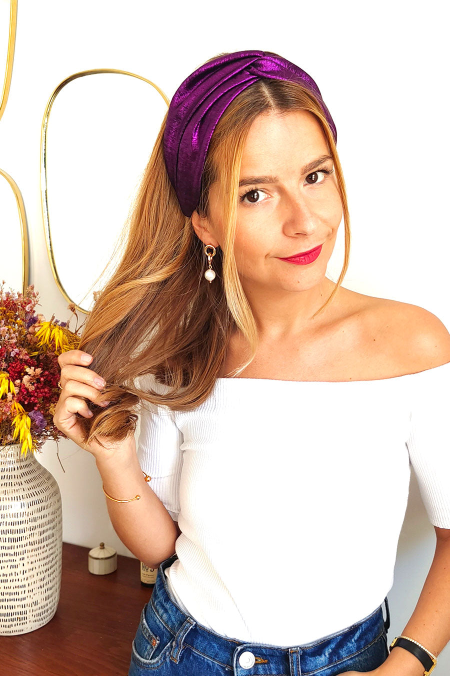 Headband Irisé Violet