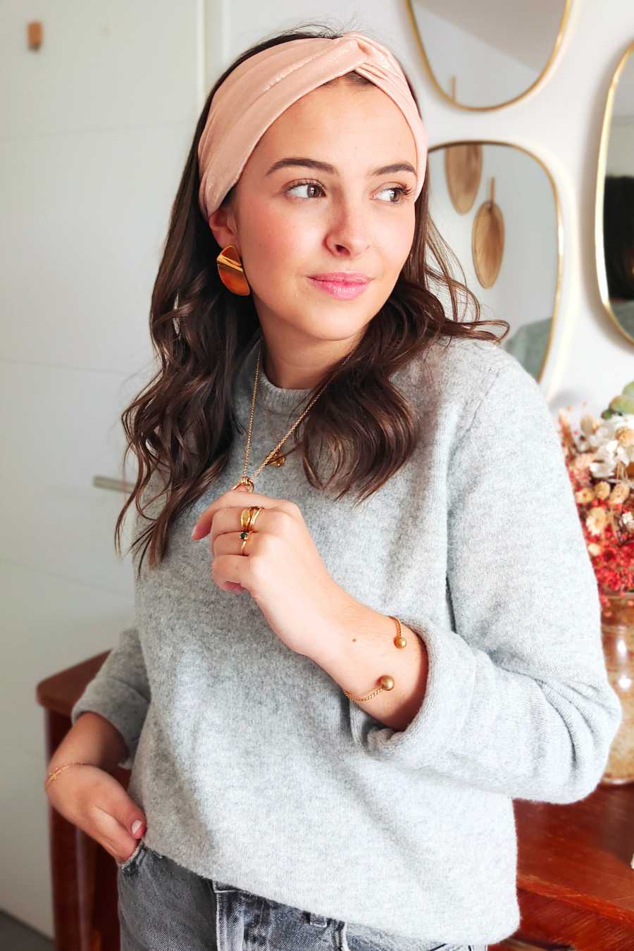 Headband Irisé Blush