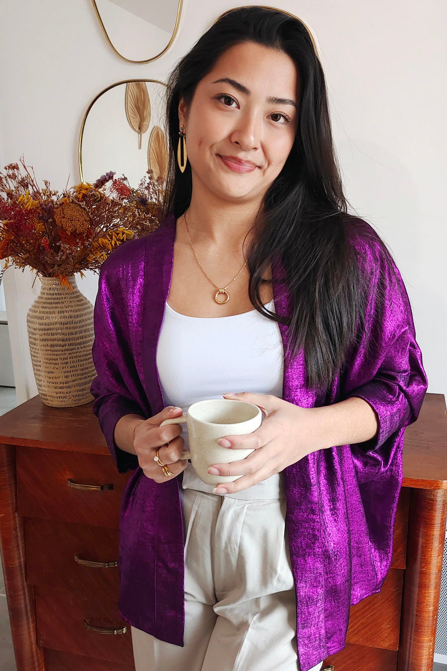 Template - Kimono Irisé Violet