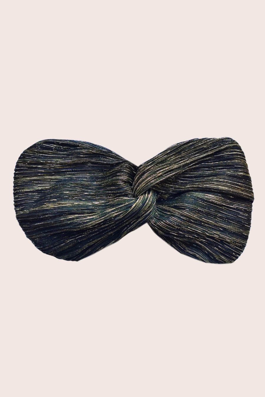 Headband Plissé Noir Bronze