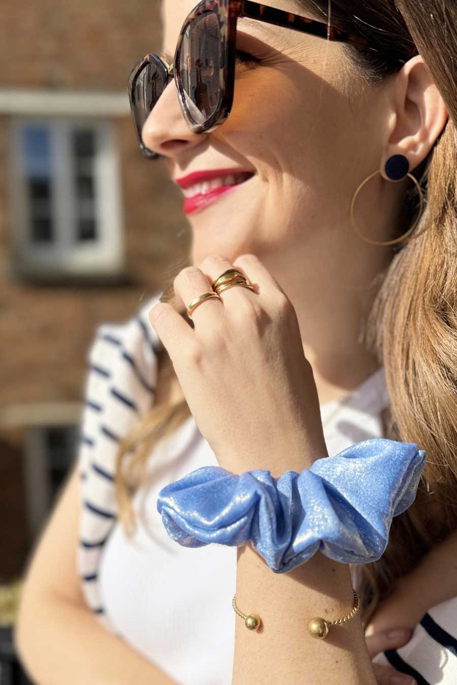 Chouchou Irisé Ciel