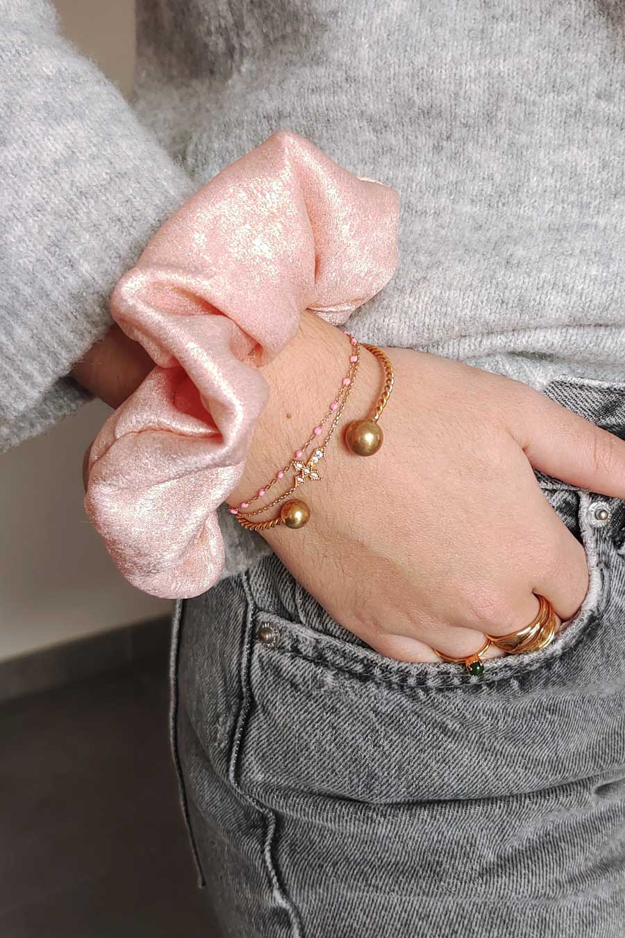 Chouchou Irisé Blush