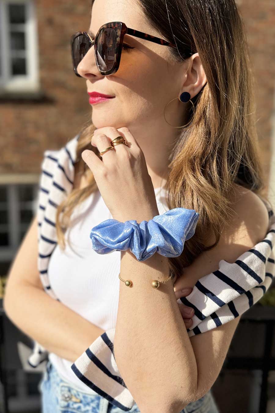 Chouchou Irisé Ciel