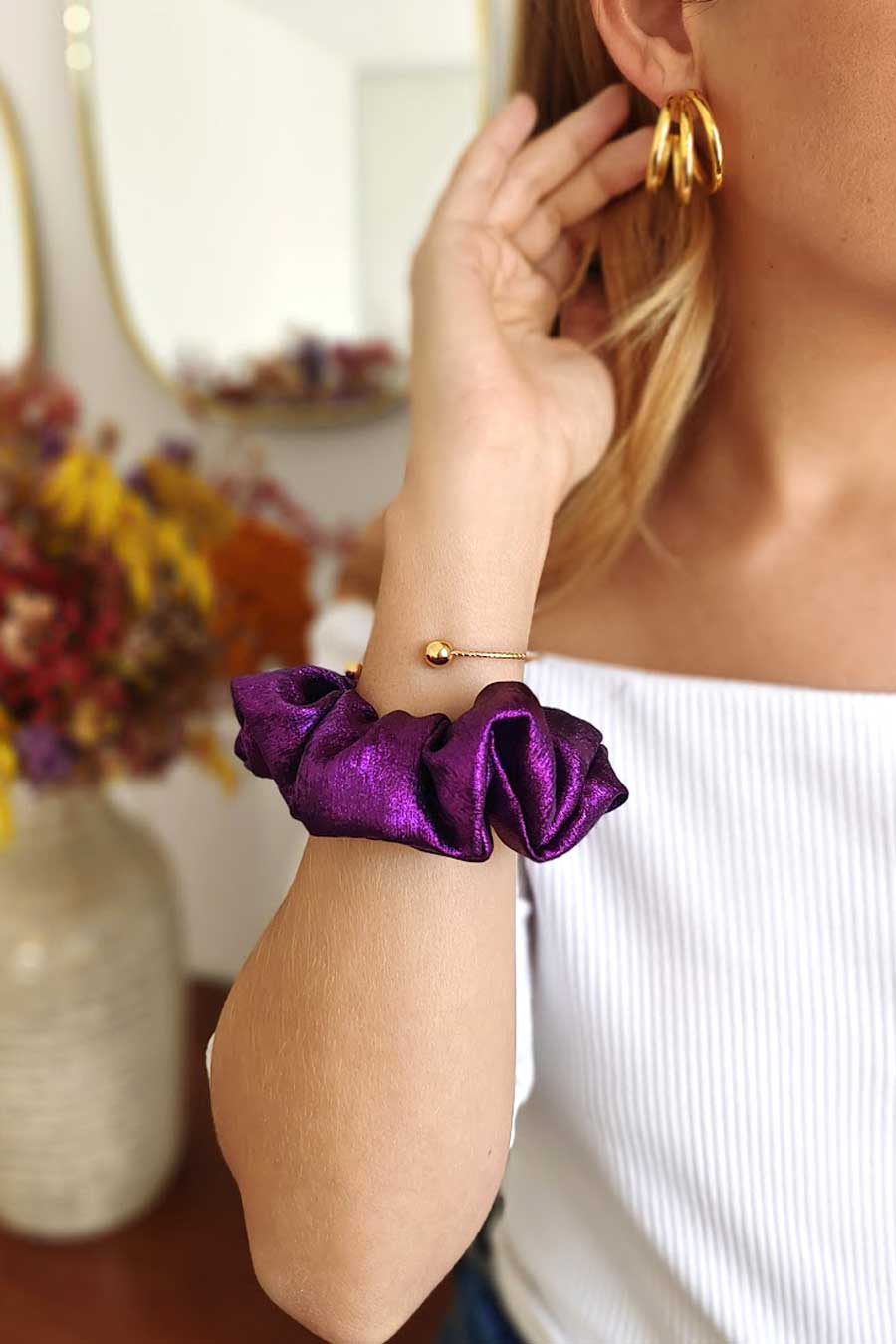 Chouchou Irisé Violet