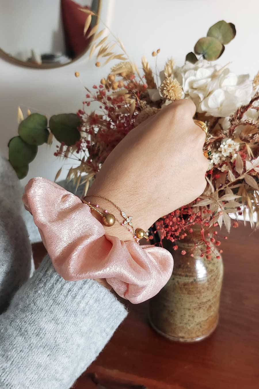 Chouchou Irisé Blush