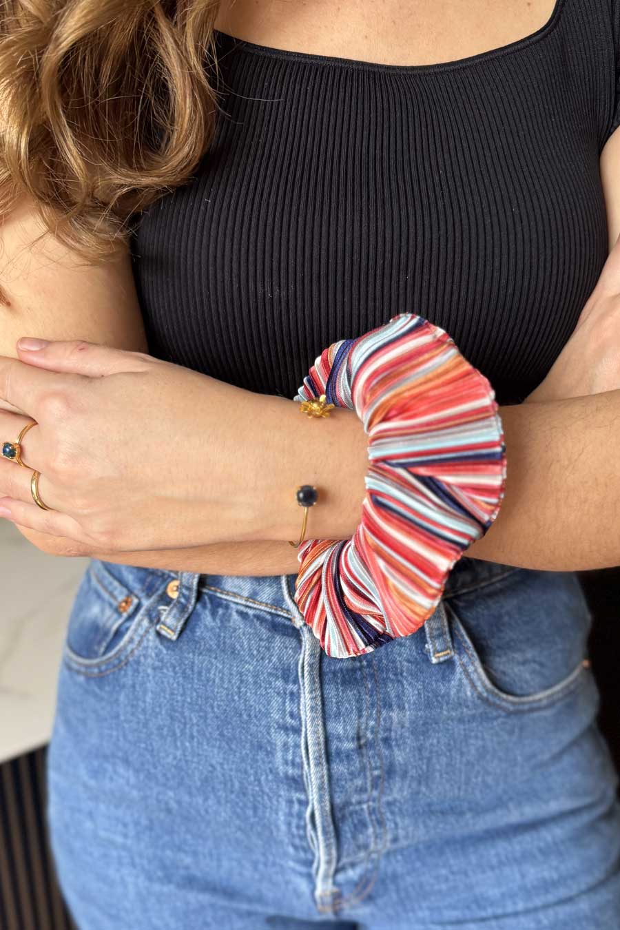 Chouchou Plissé Multicolore