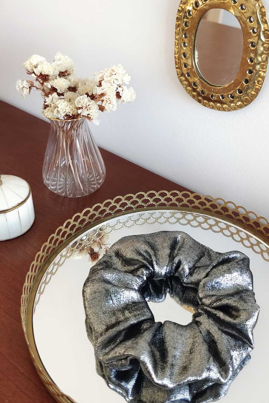 Chouchou Irisé Argent