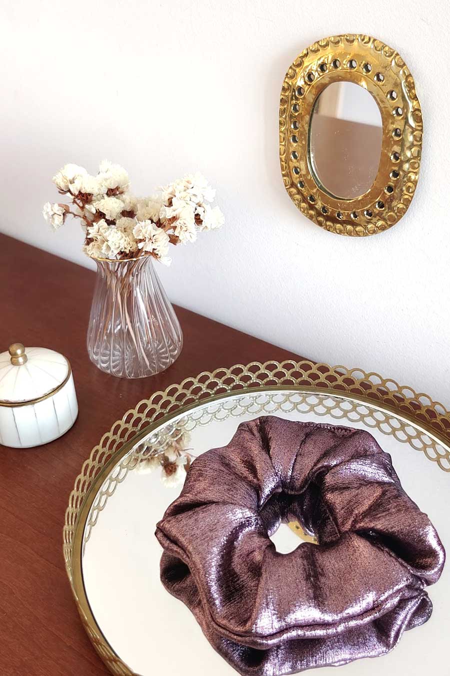 Chouchou Irisé Rose