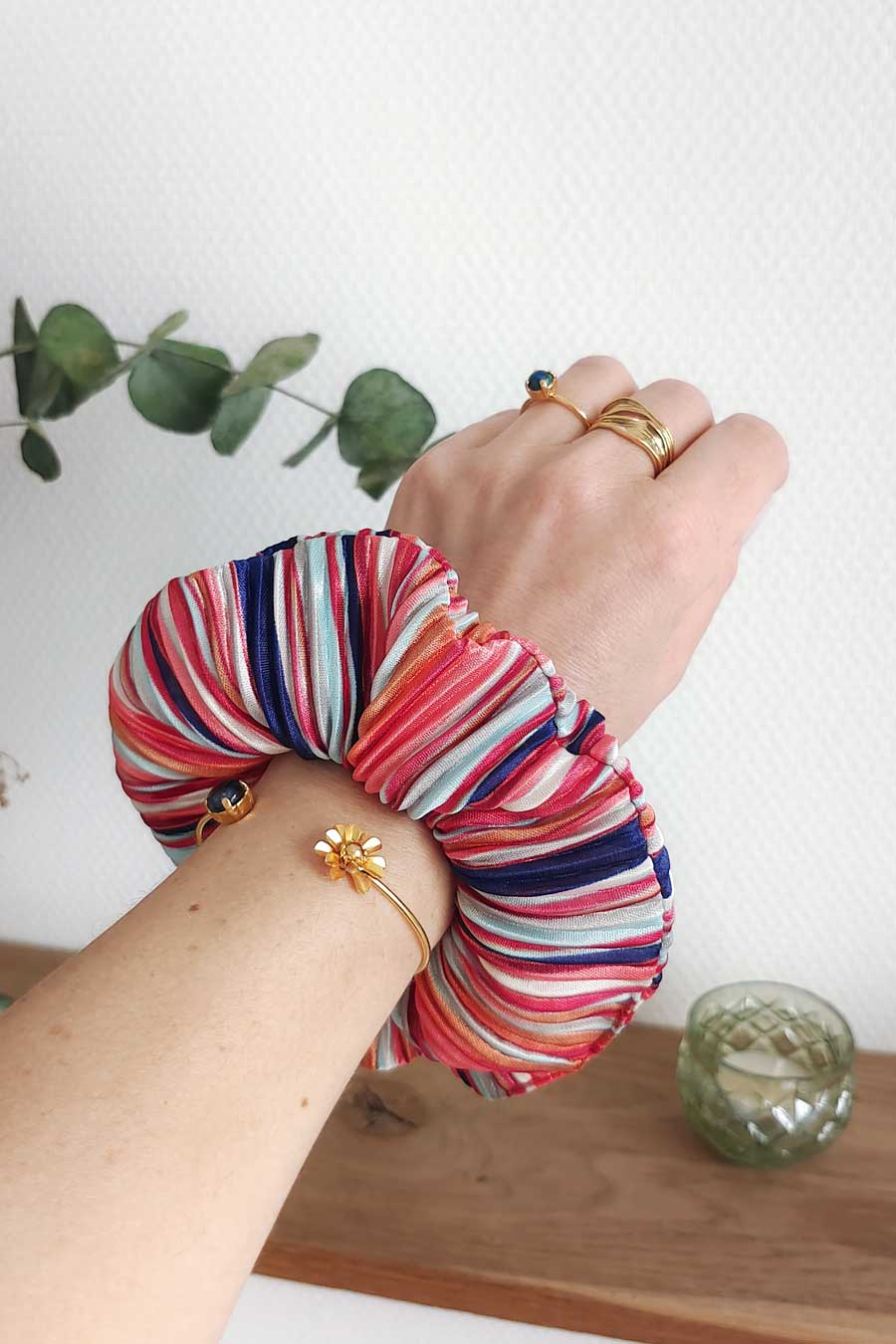 Chouchou Plissé Multicolore