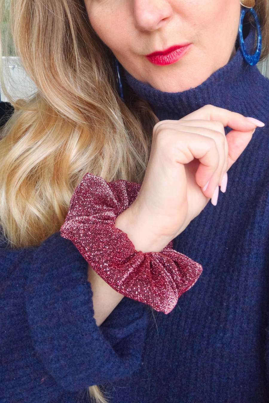 Chouchou Pailleté Rose