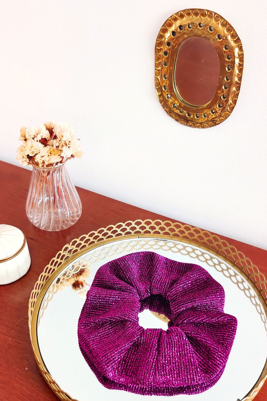 Chouchou Pailleté Fuchsia