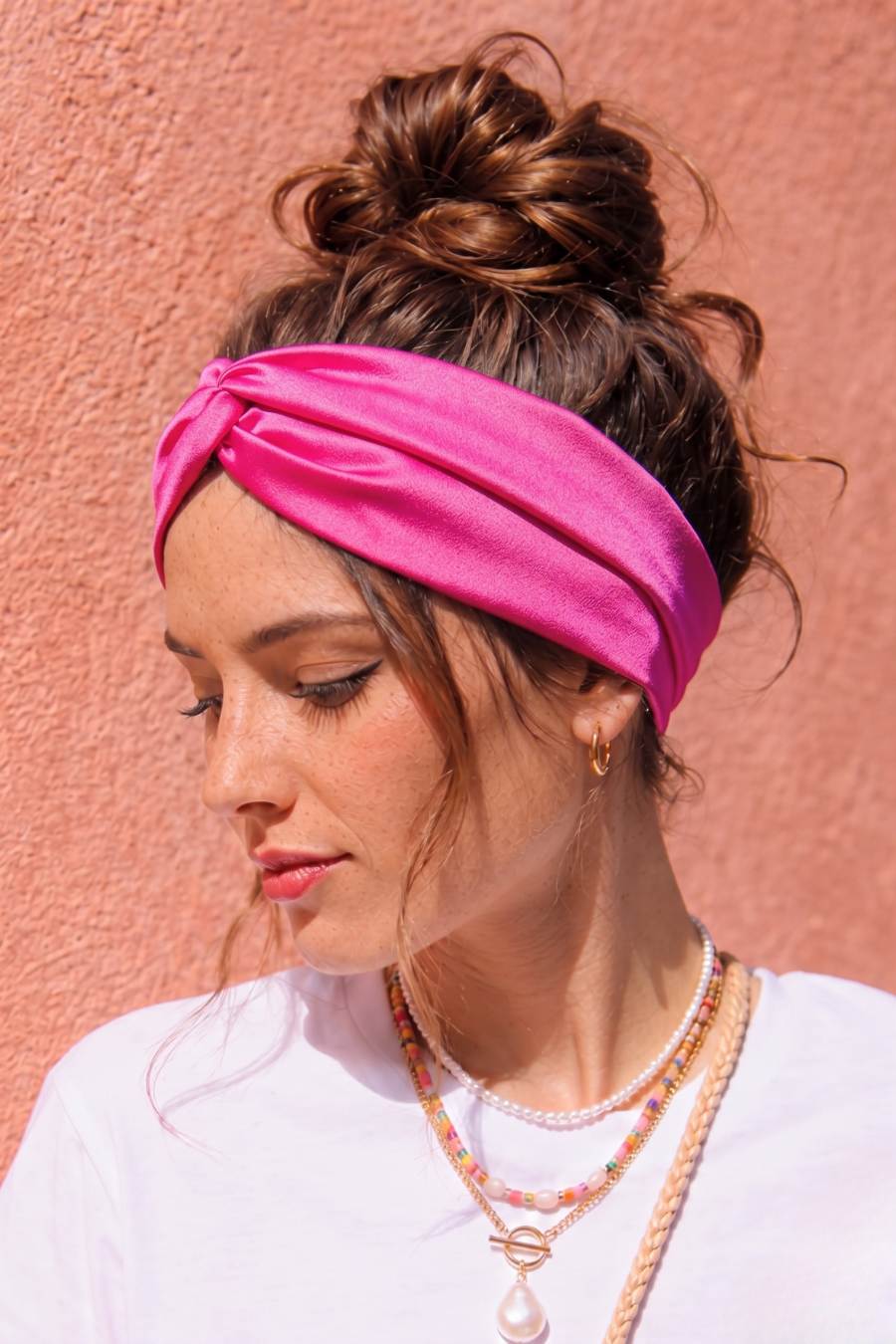 Headband uni rose Hibiscus