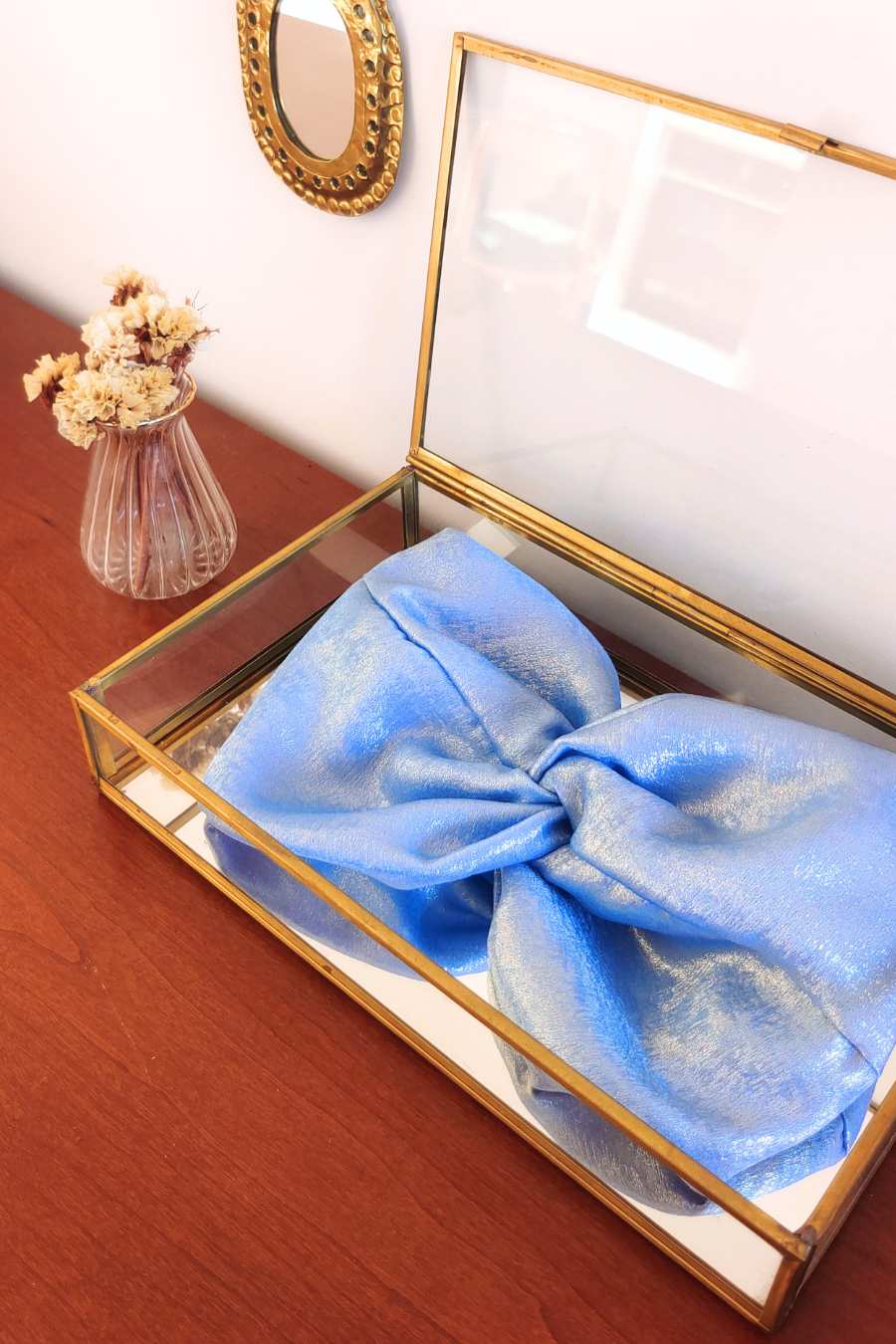 Headband Irisé Bleu Ciel