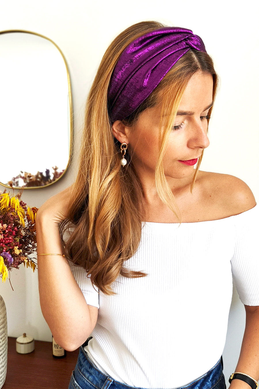 Headband Irisé Violet