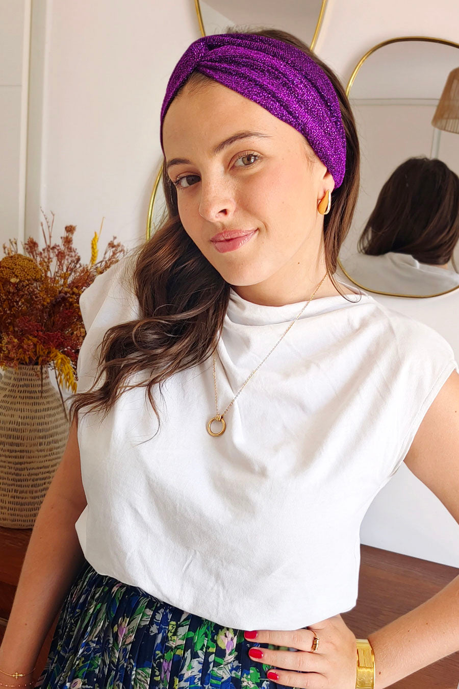 Headband Pailleté Violet