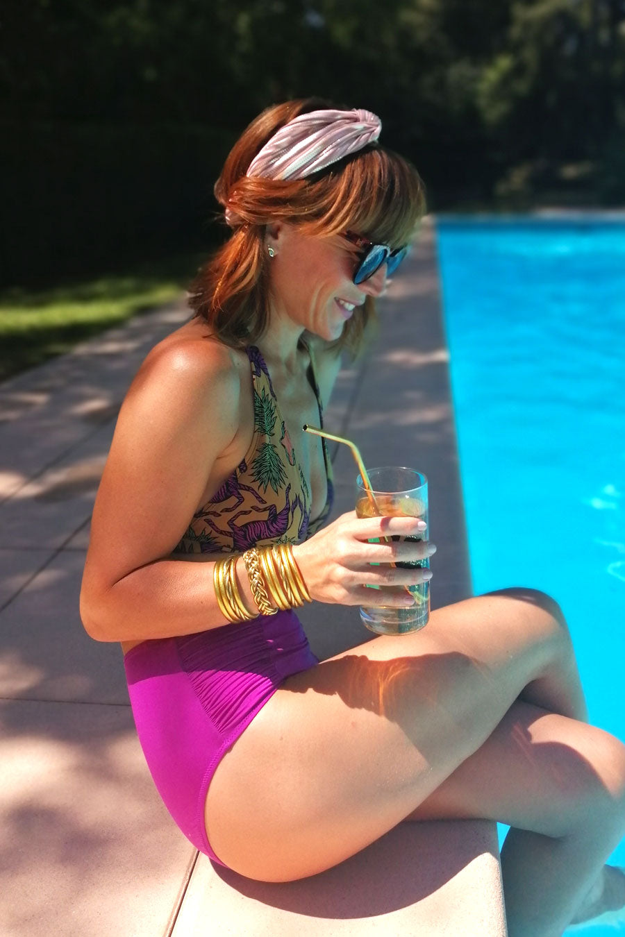 Headband Plissé Or Rose