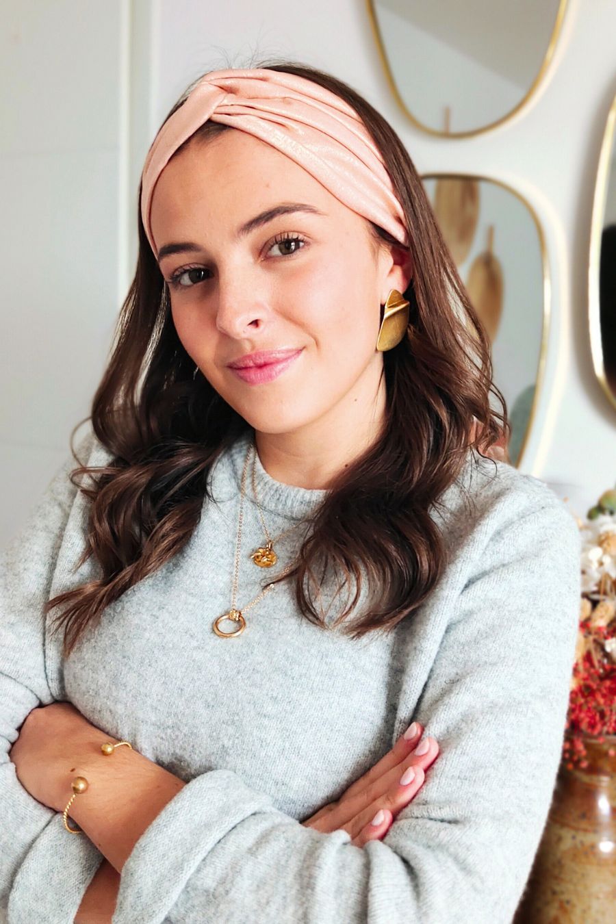 Headband Irisé Blush