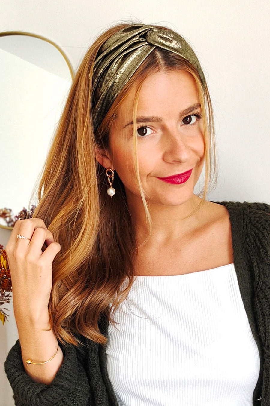 Headband Irisé Doré