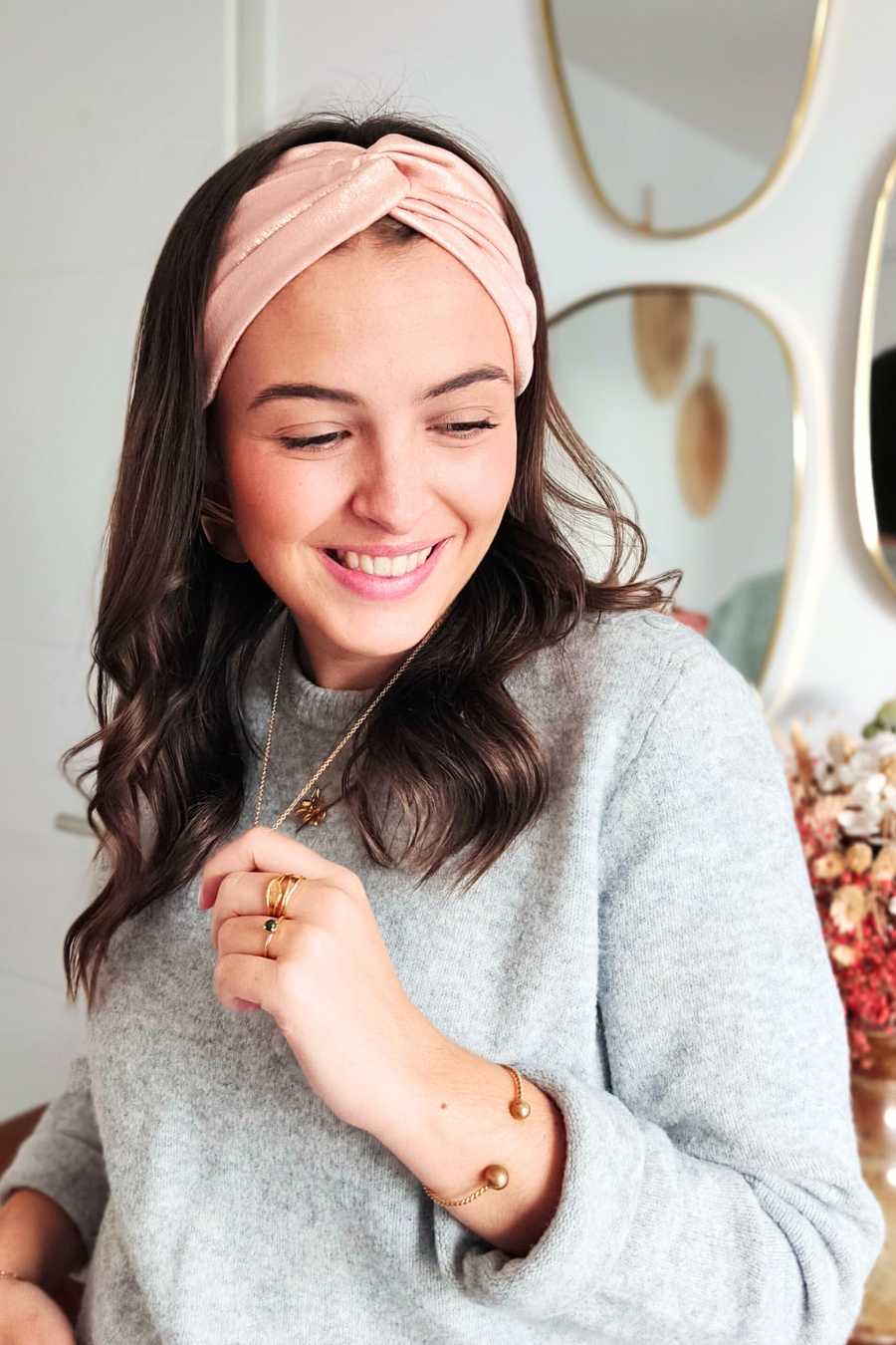 Headband Irisé Blush