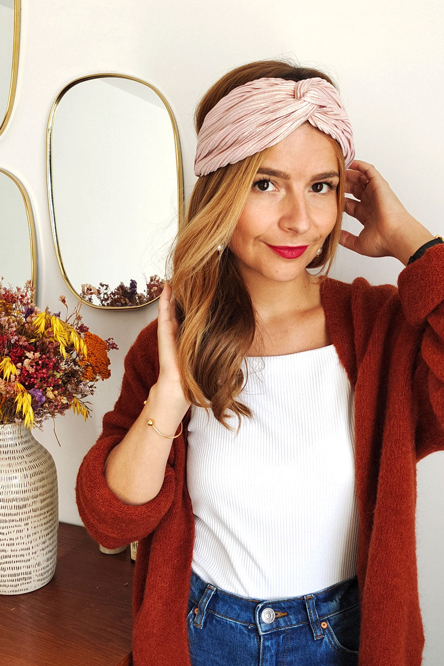 Headband Plissé Nude