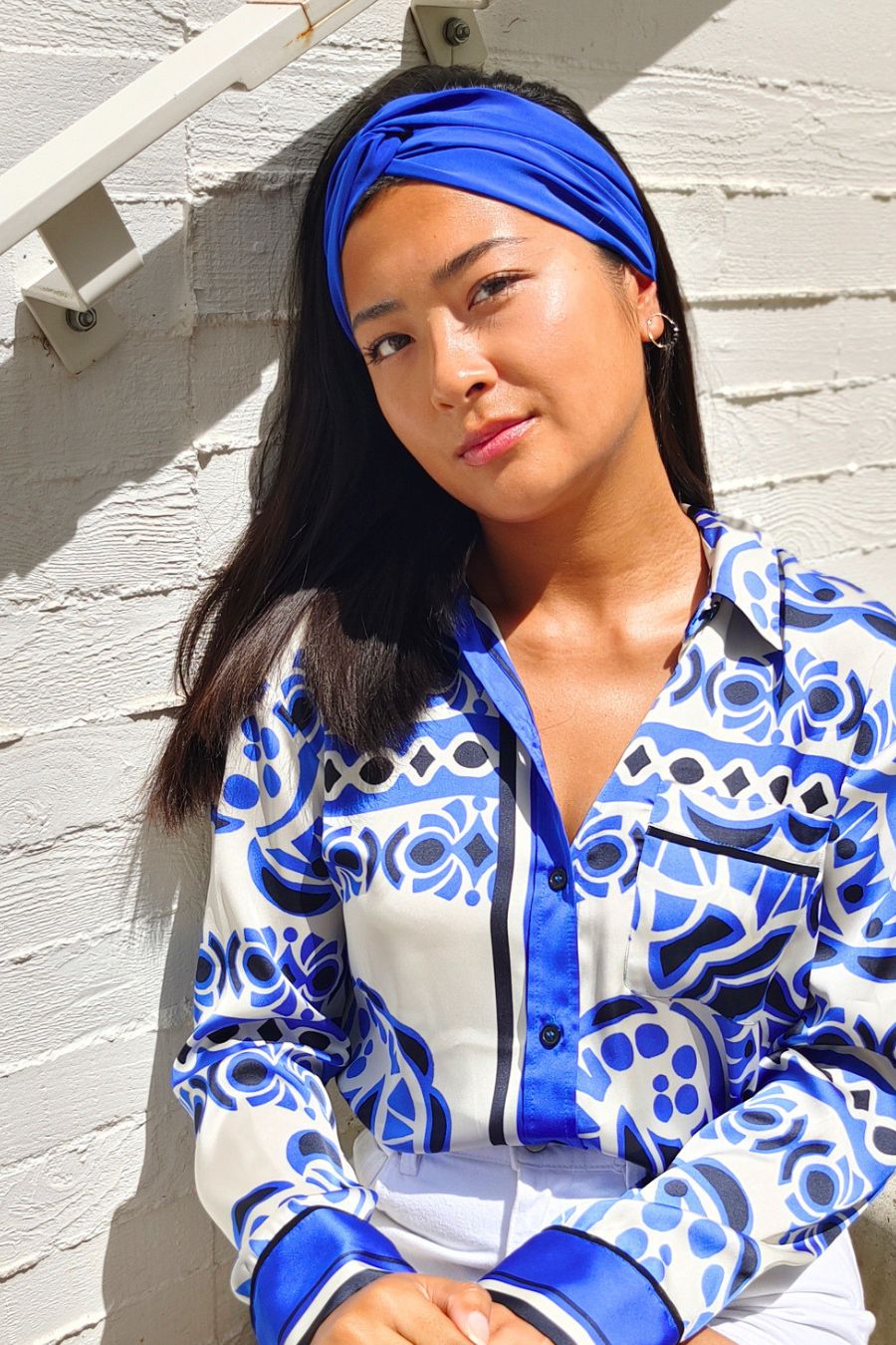 Headband uni Bleu Electrique