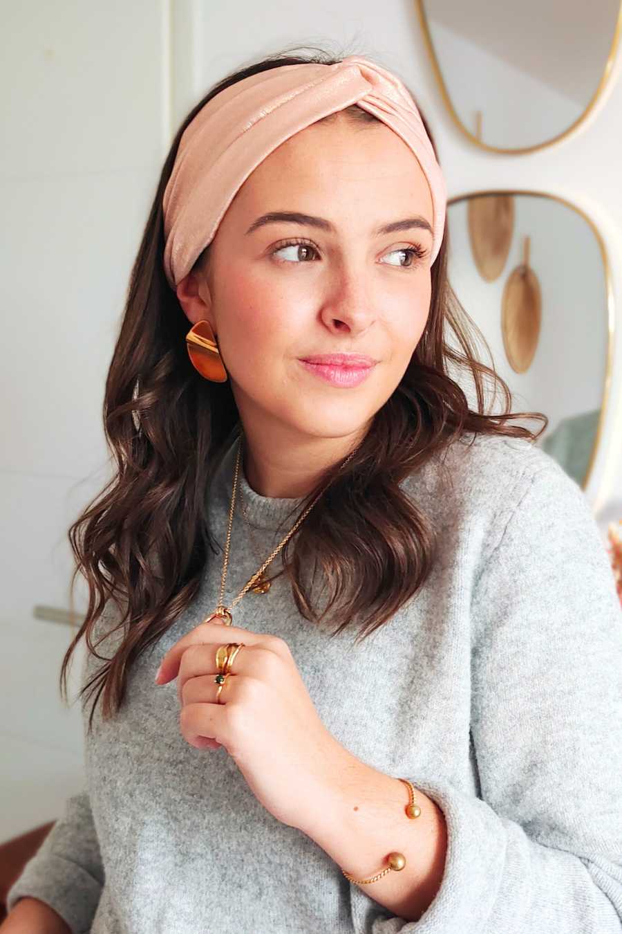 Headband Irisé Blush