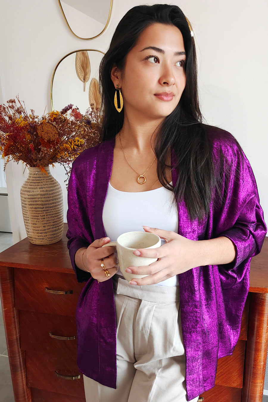 Template - Kimono Irisé Violet