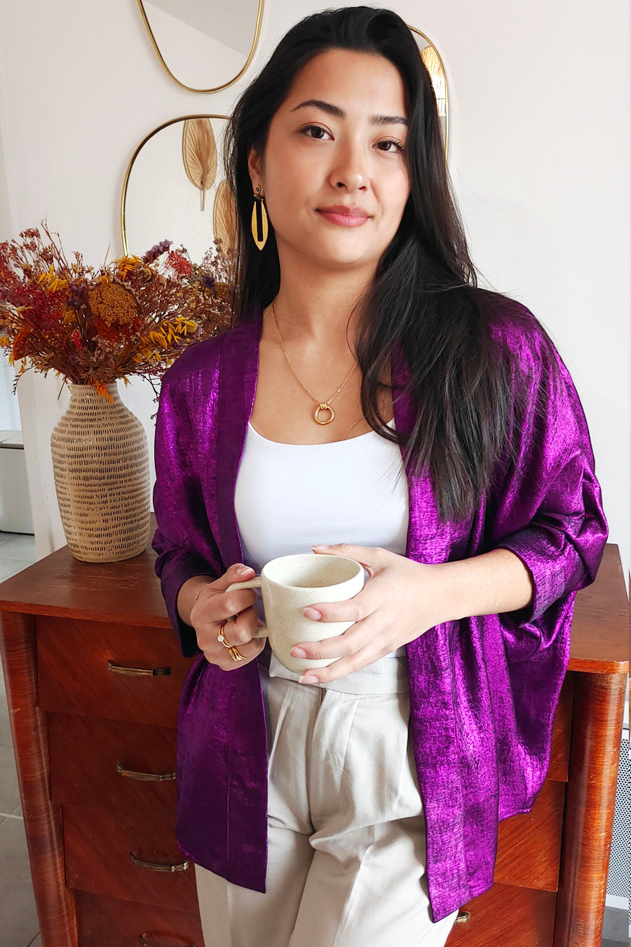 Template - Kimono Irisé Violet